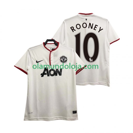 Camisola Manchester United Rooney 10 2013 2014 Retro Homem Equipamento Terceiro Manga Curta
